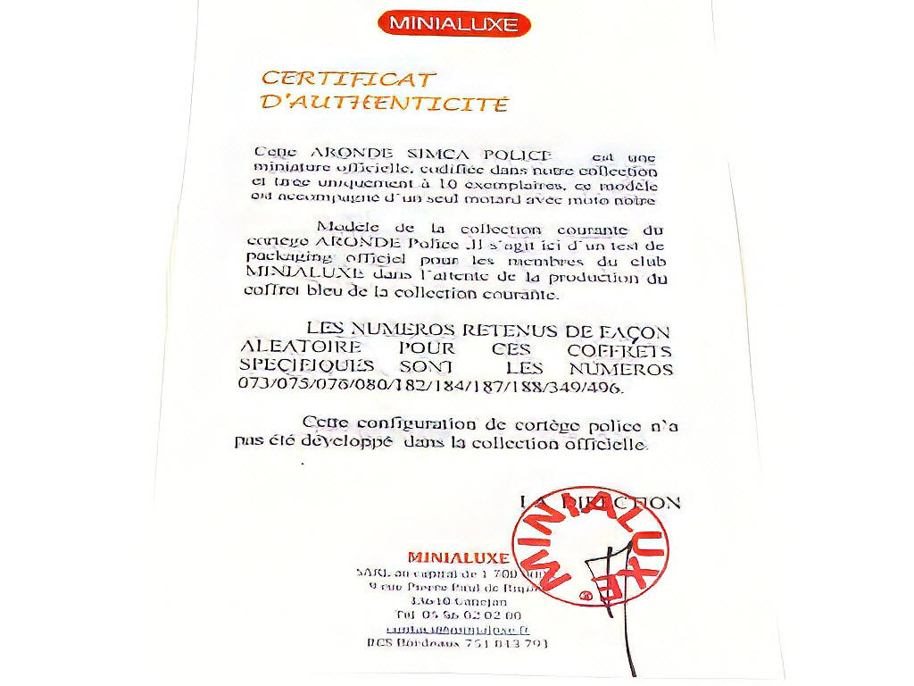 Lot 169 - MINIALUXE (FRANCE) (1)