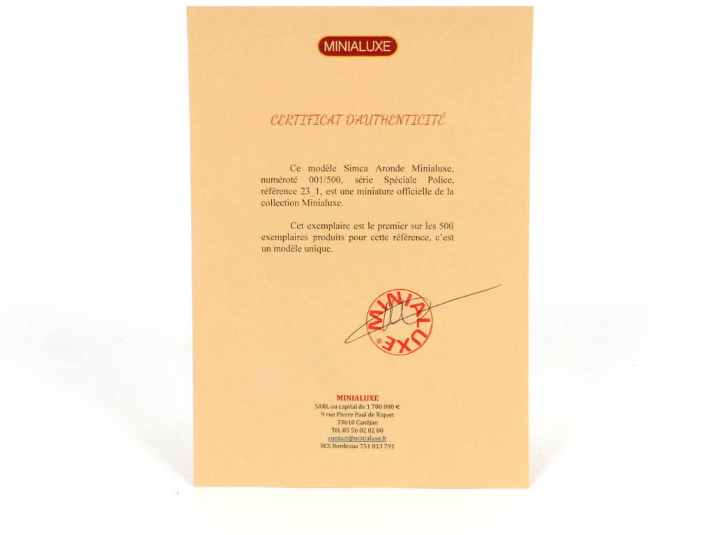 Lot 254 - MINIALUXE (FRANCE) (1)