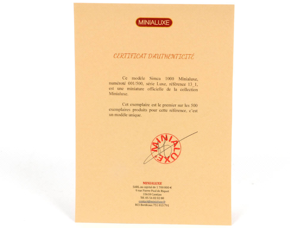 Lot 244 - MINIALUXE (FRANCE) (1)