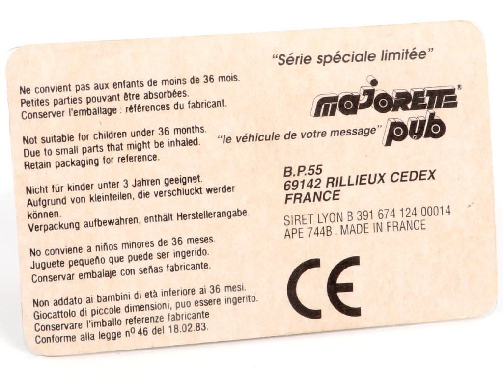 Lot 116 - MAJORETTE (FRANCE) (1)