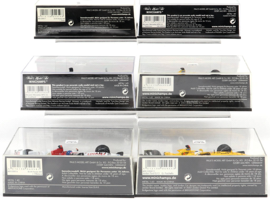 Lot 126 - MINICHAMPS (ALLEMAGNE) (6)